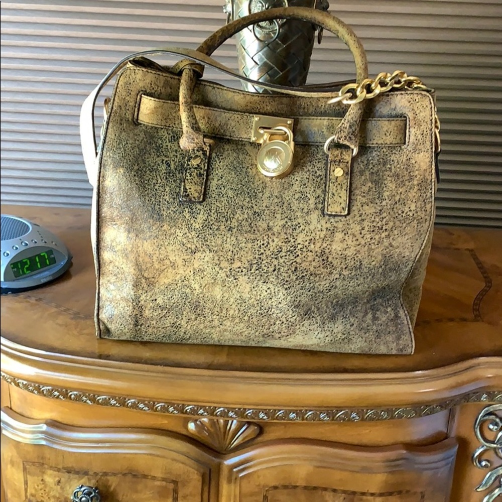 Micheal kors suede handbag